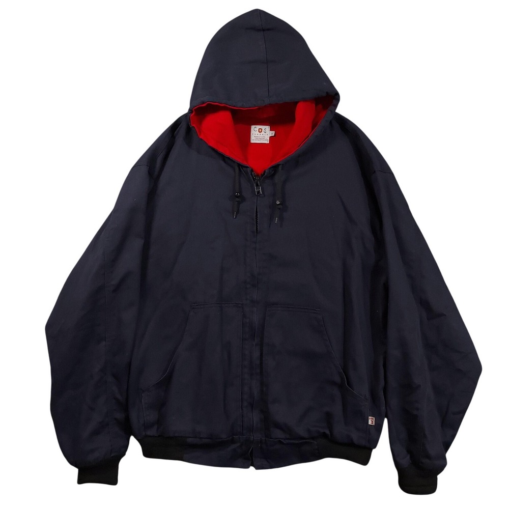 Tyndale Jacket Womens XL Blue Flame Resistant Hooded‎ FR Workwear Lined USA